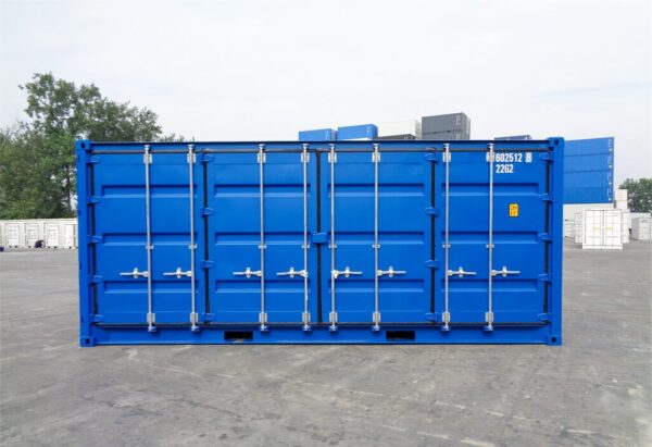 01 Contenedor de envío de 20′ con apertura lateral IICL6, 602 512-8 Azul