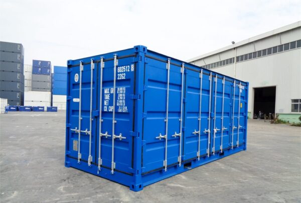 02 Contenedor de envío de 20′ con apertura lateral IICL6, 602 512-8 Azul