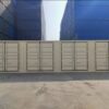 4 Contenedor High Cube de 40 pies con 4 puertas laterales color beige
