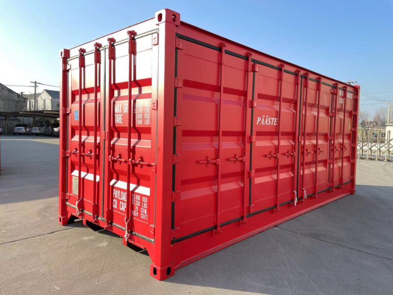 Nuevo contenedor 20′ (6 metros) | 20’OS Apertura lateral - MIIU1500380 rojo