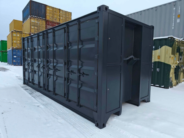 Design sans titre(2) Contenedores marítimos 20 pies MIIU6248799 lateral abierto nuevo