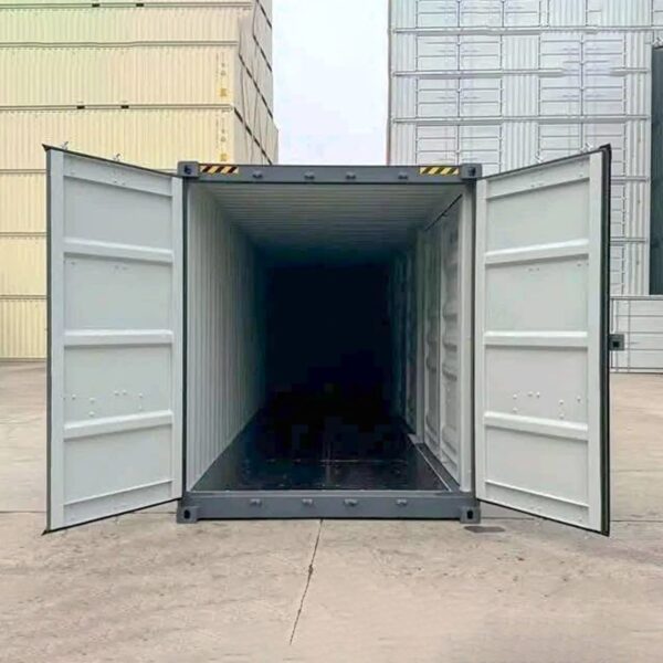 conteneur-portes-laterales-40-pieds-hc Contenedor High Cube de 40 pies con 4 puertas laterales gris oscuro